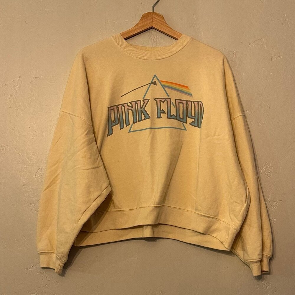 Pink Floyd Oversize Cream Crewneck Fleece - Fits Like a Small/Medium